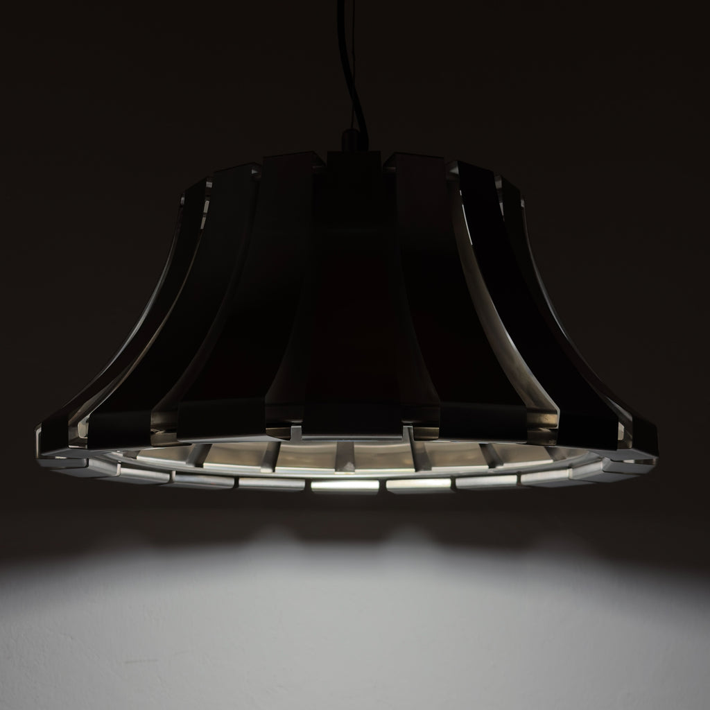 Vintage metal pendant lamp by Elio Martinelli for Martinelli Luce, Italy 1960s