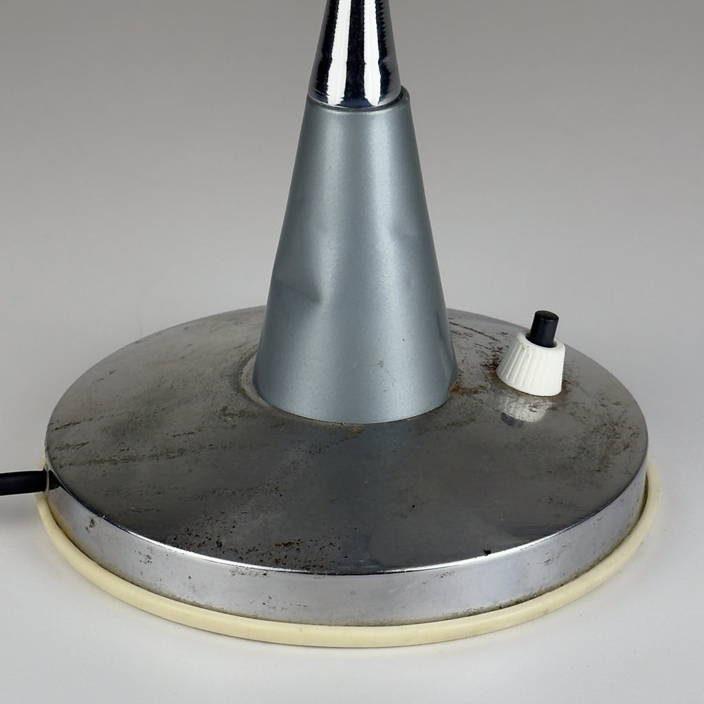 Grey industrial metal desk lamp Italy, 1960s