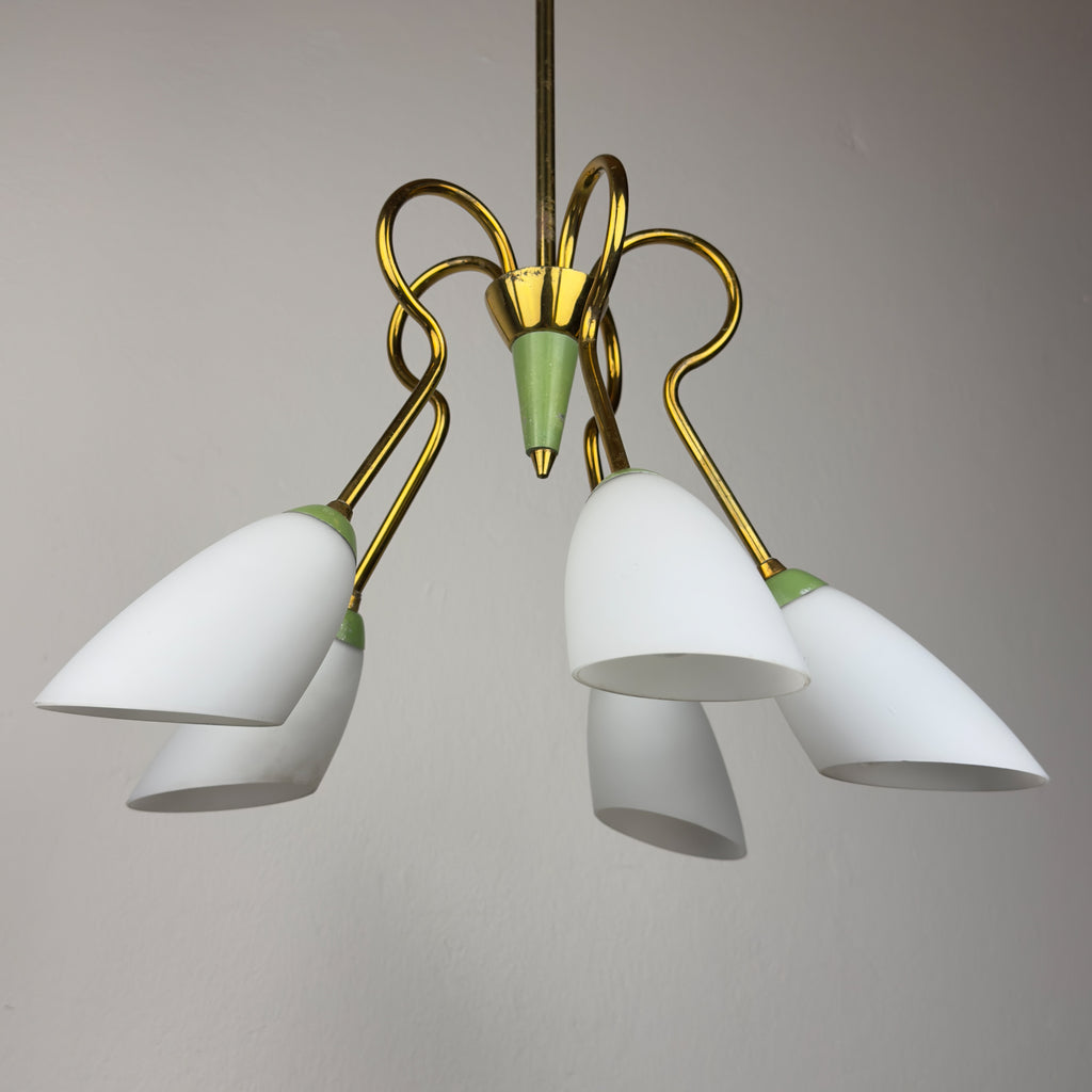 Vintage Stilnovo chandelier, Italy 1940-50s