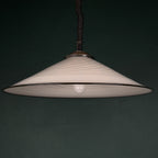 Vintage Swirl Murano Glass Pendant Lamp, Italy 1970s
