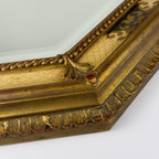 Vintage Large Wooden Wall Mirror, Italy 1930s
