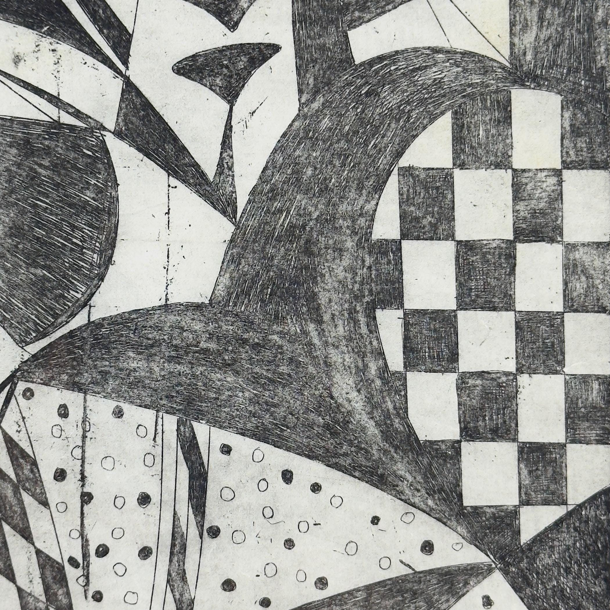 Graphics, etching, signature "Popy", Italy 1972