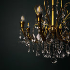 Vintage crystal chandelier, Italy 1950s