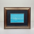 Luigi Targa, Venetian lagoon in the heavenly glare, Padua, Italy 1970s, Oil on Canvas, Framed