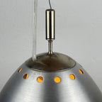Mid-century glass pendant lamp Italy 1960s Vintage Italian lighting Space Age