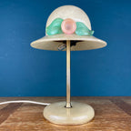 Vintage Alabaster Lady Hat Table Lamp - 1970s Italian Lighting