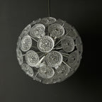 Vintage crystal chandelier Sputnik Dandelion Italy 1960s mid-century modern italian lighting
