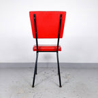 Vintage Red Dining Chair: Mobili Polli Italian Mid-Century Design