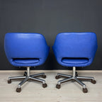Mid-century office desk chairs Stol Kamnik Yugoslavia 1980s Set of 2