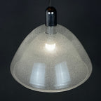 Carlo Nason Murano Glass Pendant Lamp: Mazzega Italian Lighting, 1960s