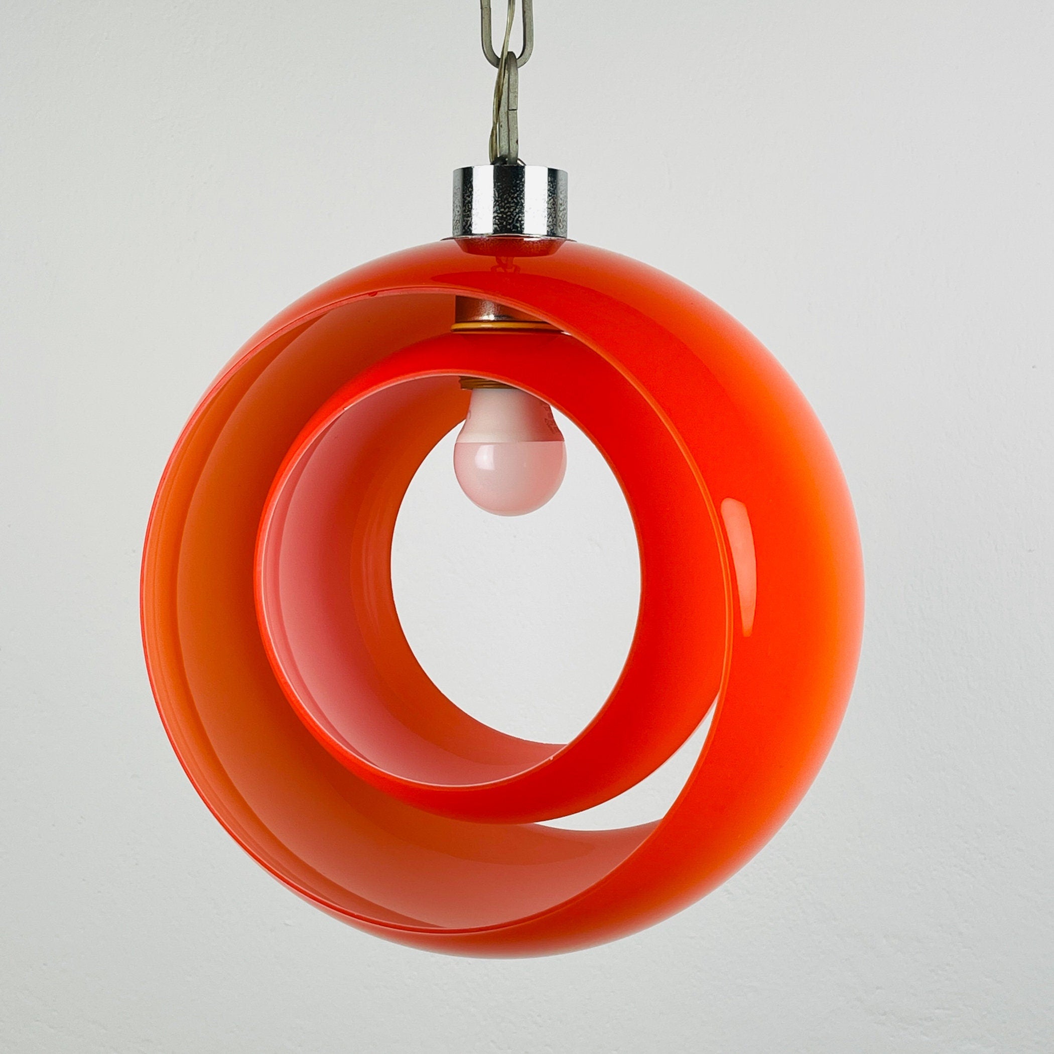 Carlo Nason murano pendant lamp Eclisse for AV Mazzega, Italy 1960s, Vintage home decor