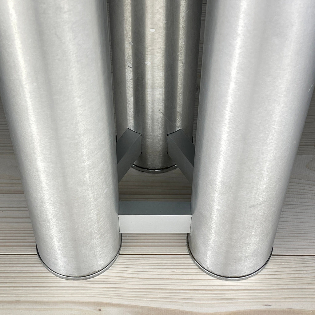 Vintage Italian Brushed Aluminum Floor Lamp: MCM Space Age Lighting