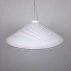 Retro swirl murano glass pendant lamp Italy 1970s Mid-century light