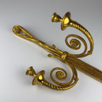 Large Bronze Wall Candle Sconce, France 1950s