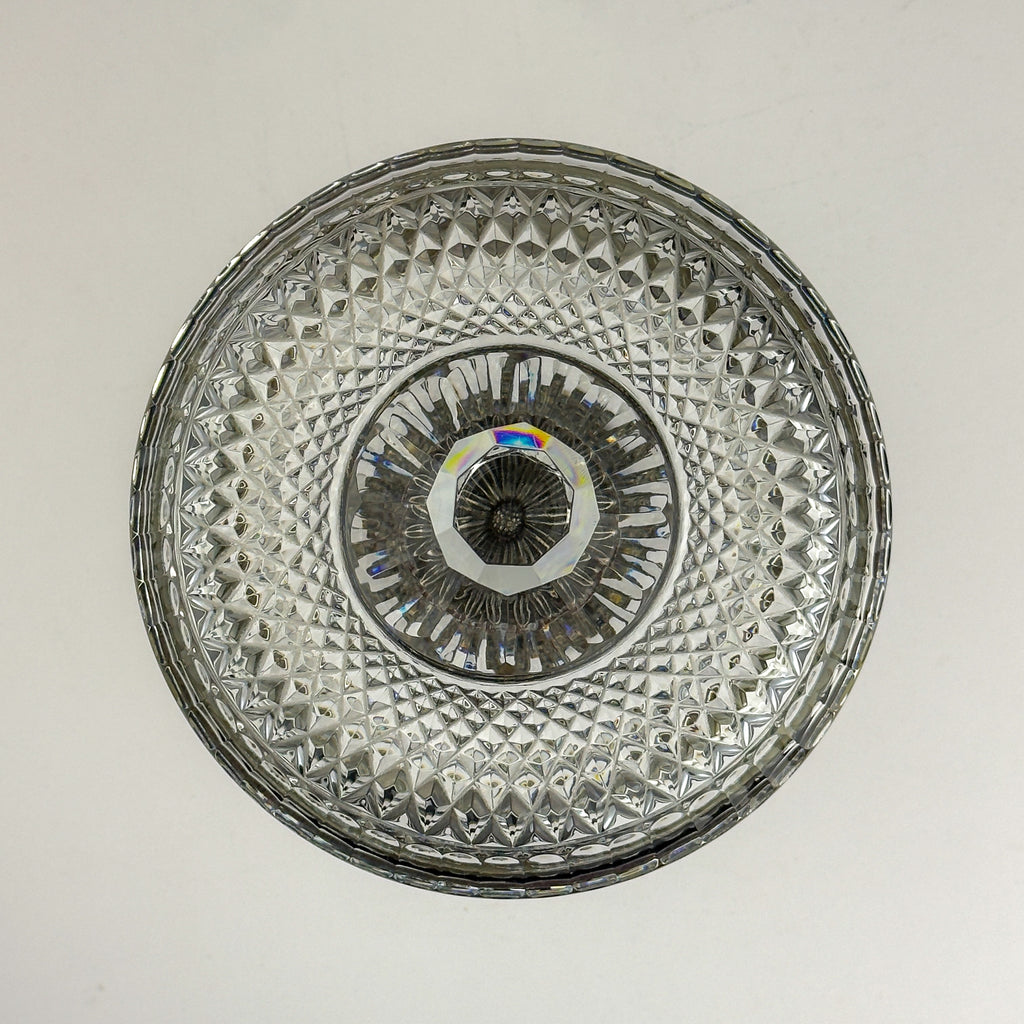 Antique glass bowl with bronze base, Italy 1920s