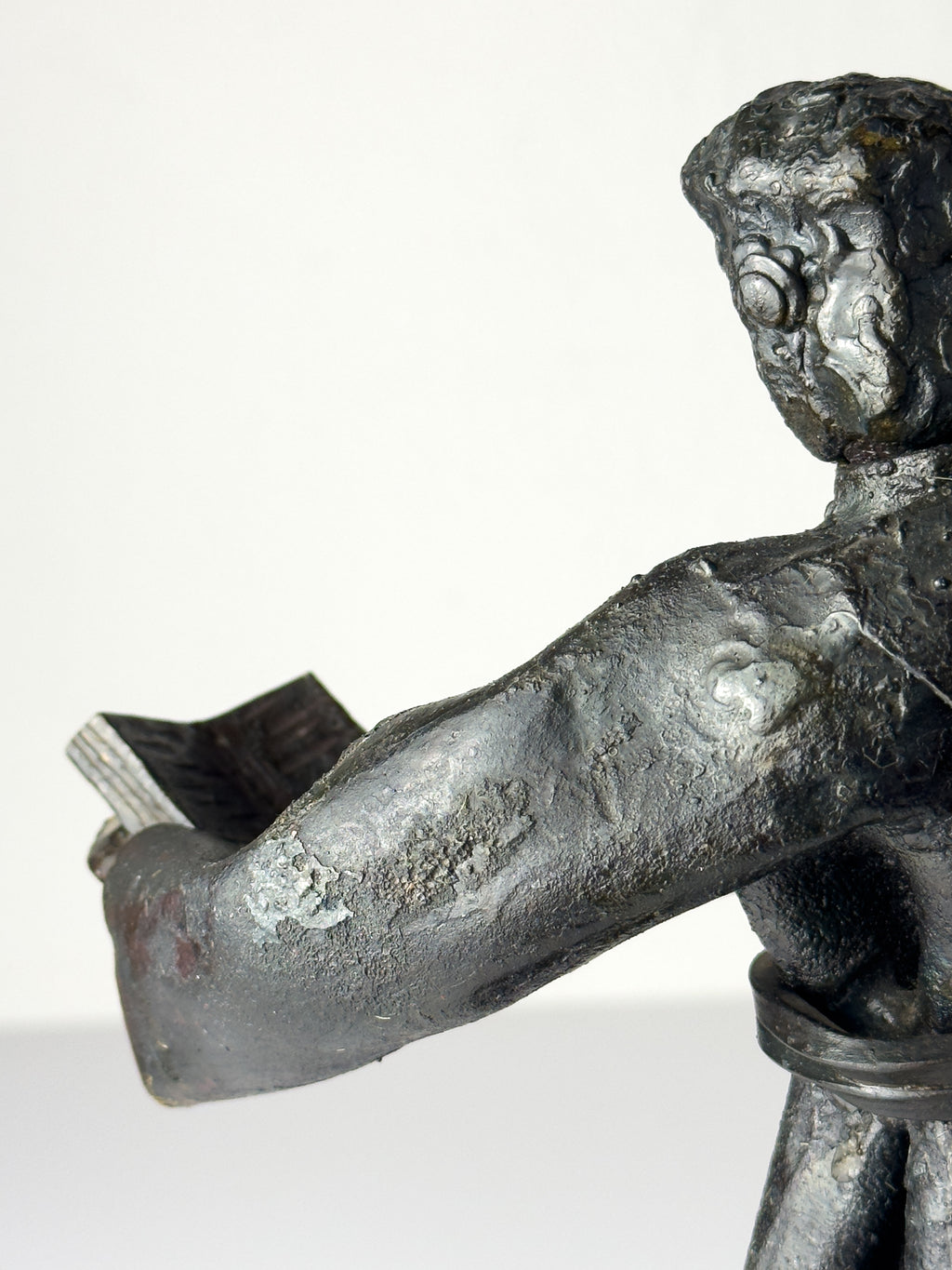 Vintage Brutalist sculpture "Monk With The Book" by Salvino Marsura, Italy 1970s