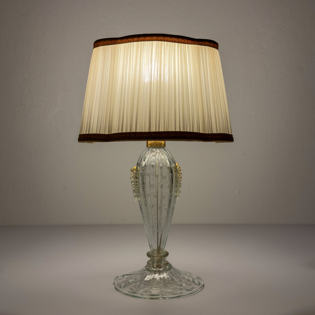 Original Murano glass table lamp by Barovier and Toso, Italy 1980s