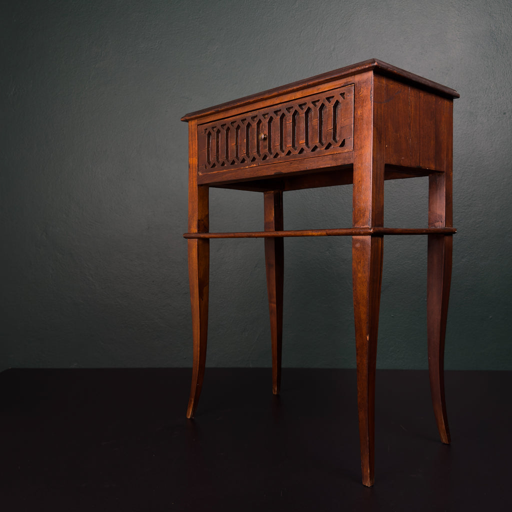 Vintage wood nightstand Italy 1970s