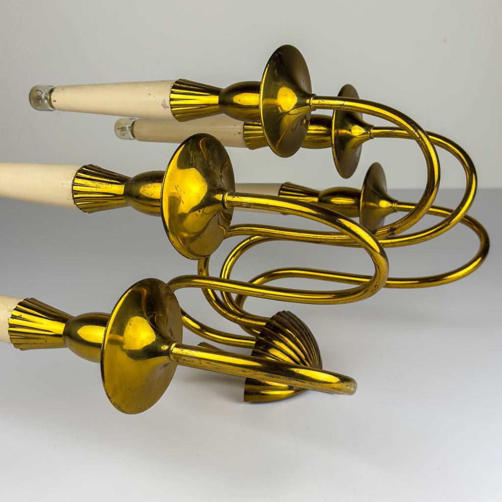 Vintage brass wall lamp by Stilnovo, Italy, 1950s