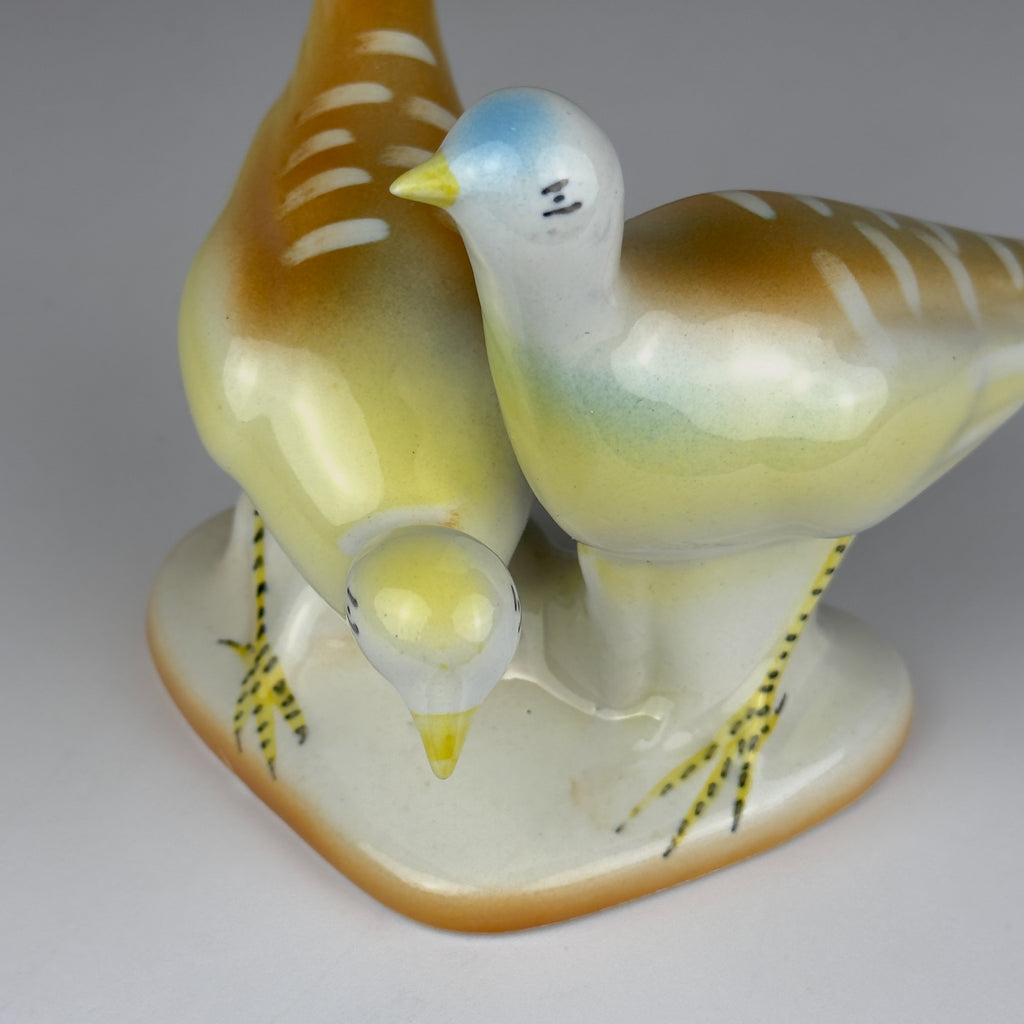 Vintage ceramic figurine Birds Vintage Yugoslavia 1950s