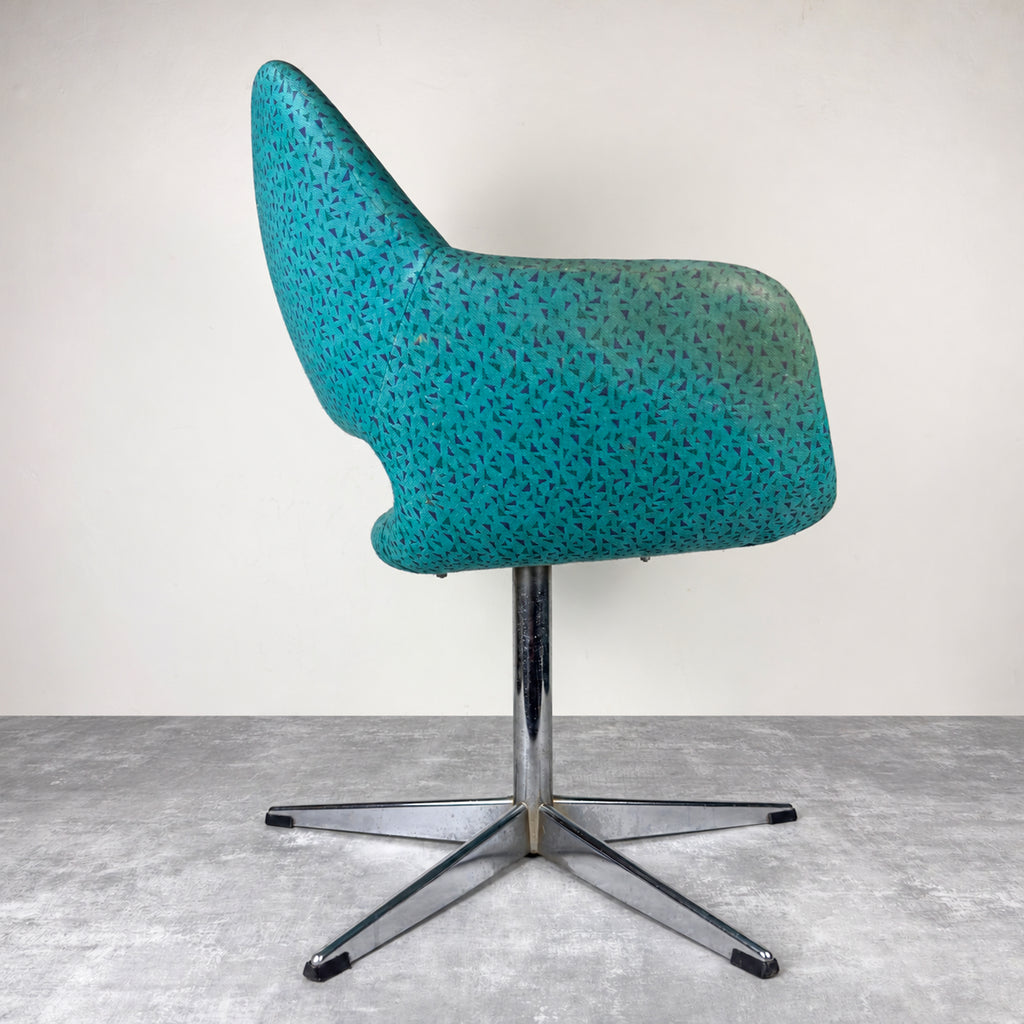 Vintage Mid-Century Modern Swivel Chair: Stol Kamnik, Yugoslavia 1970s