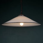 Vintage Swirl Murano Glass Pendant Lamp, Italy 1970s
