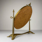 Vintage tabletop vanity mirror from brass, Italy, 1950s