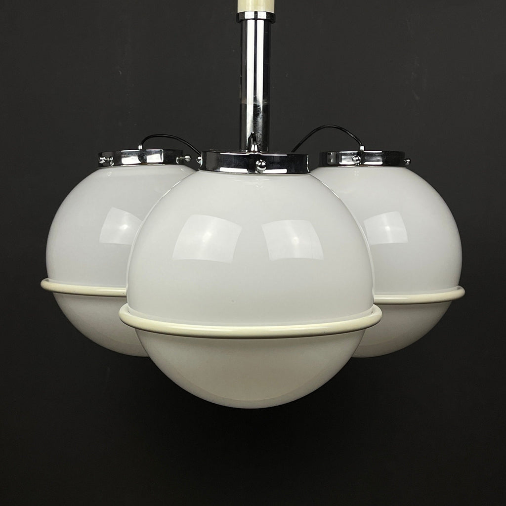Gino Sarfatti murano glass globe chandelier Italy 1960s