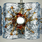 Mid-Century AV Mazzega Murano Glass Chandelier: Italian Space Age Lighting