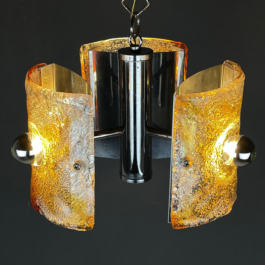 Mid-Century Murano Glass Chandelier by AV Mazzega, Italy 1970s