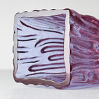 Vintage textured murano glass vase Tronchi, Italy 1970s
