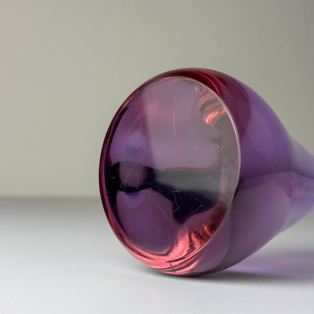 Vintage pink murano vase, Italy, 1970s