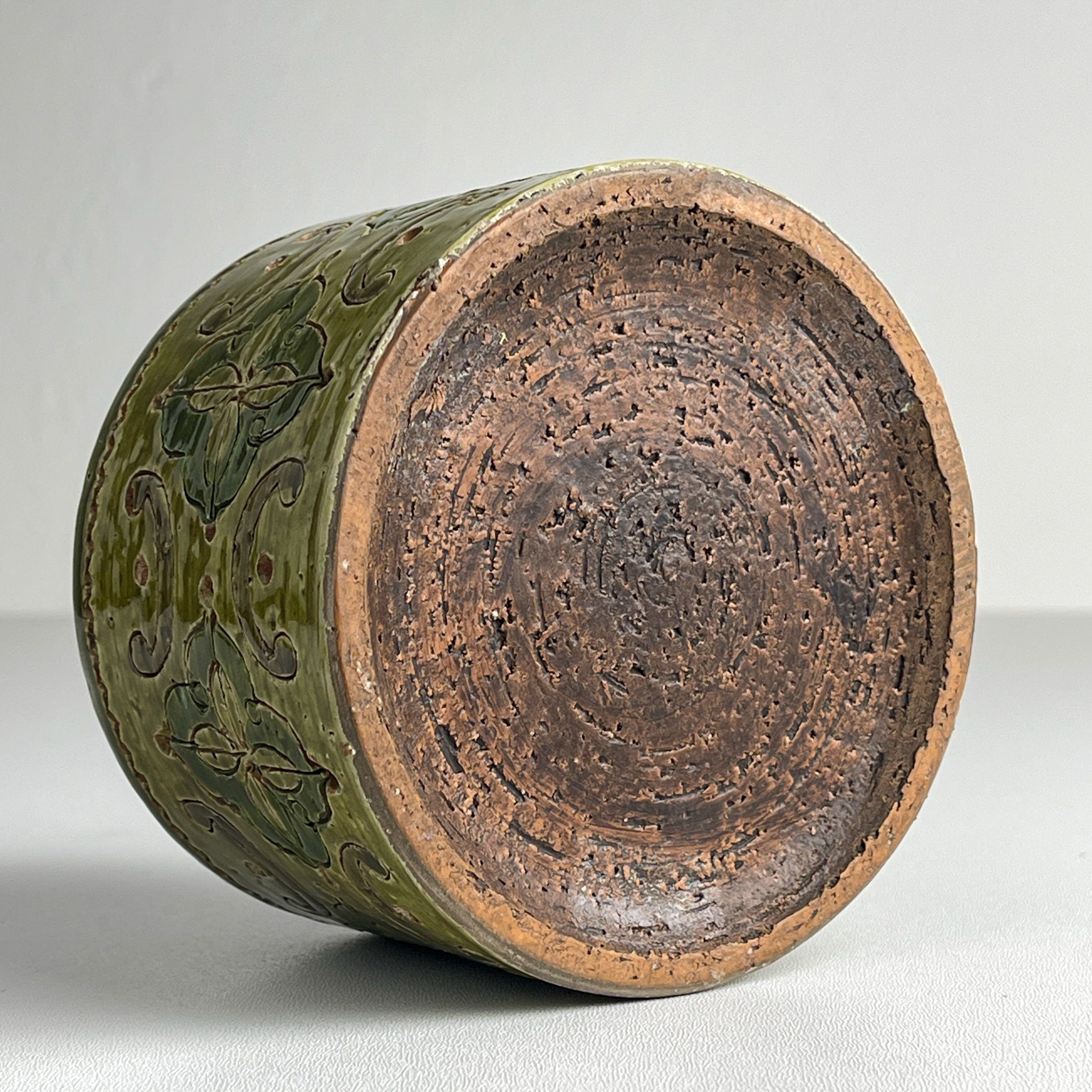 Vintage small ceramic vase, design Aldo Londi, Bitossi, Italy 1970s, Mid-century home decor