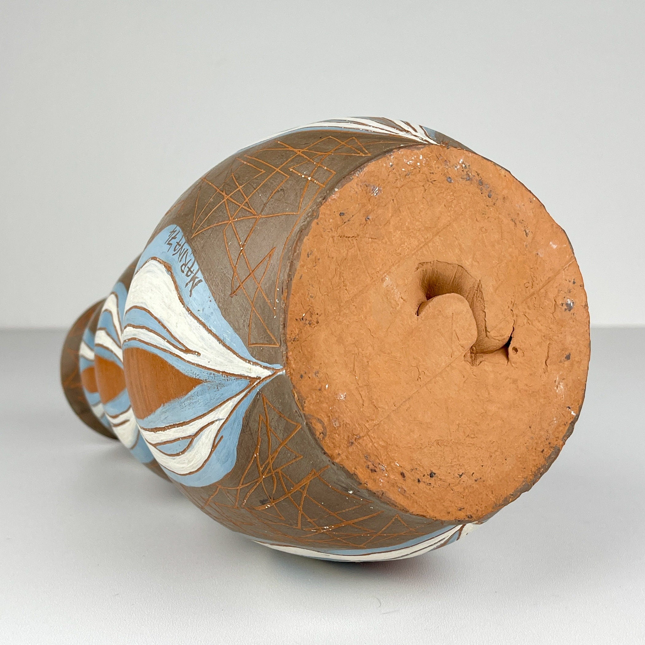 Vintage ceramic vase, Italy 1970s, Mid-century home decor