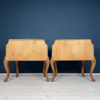 Vintage wood nightstands Italy 1950s Set of 2
