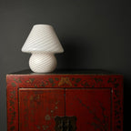 Vintage Swirl Murano Glass Table Lamp Mushroom, Italy 1970s