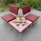 Vintage Anonima Castelli Lounge Chairs & Coffee Table: Italian Mid-Century Modern Set