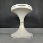 Vintage White Plastic Mushroom Stool - Mid-Century Modern Meblo Yugoslavia