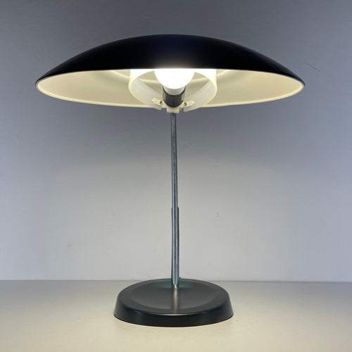 Mid-century grey desk lamp USSR 1972 Vintage gooseneck lamp