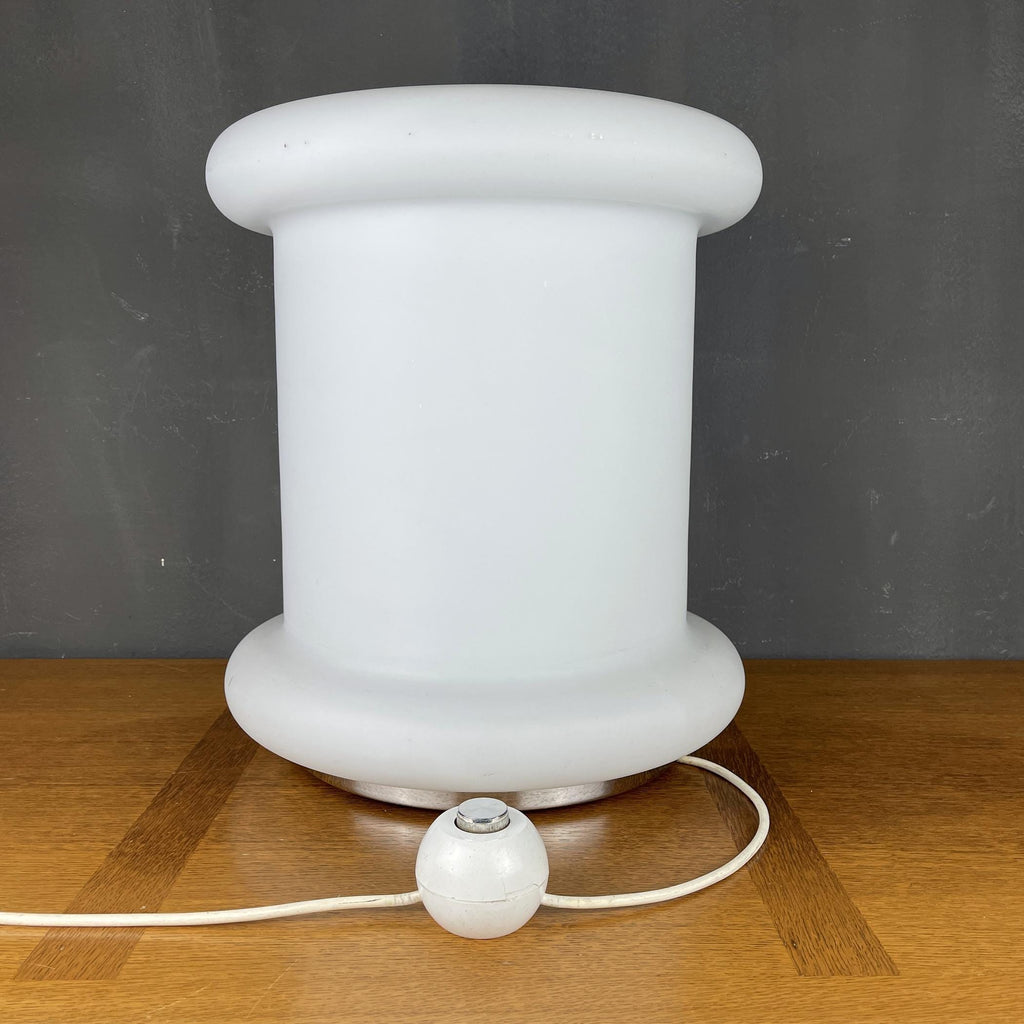 Vintage opaline glass floor lamp, Italy 1970s