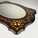 Vintage large wooden mirror, Italy 1970s