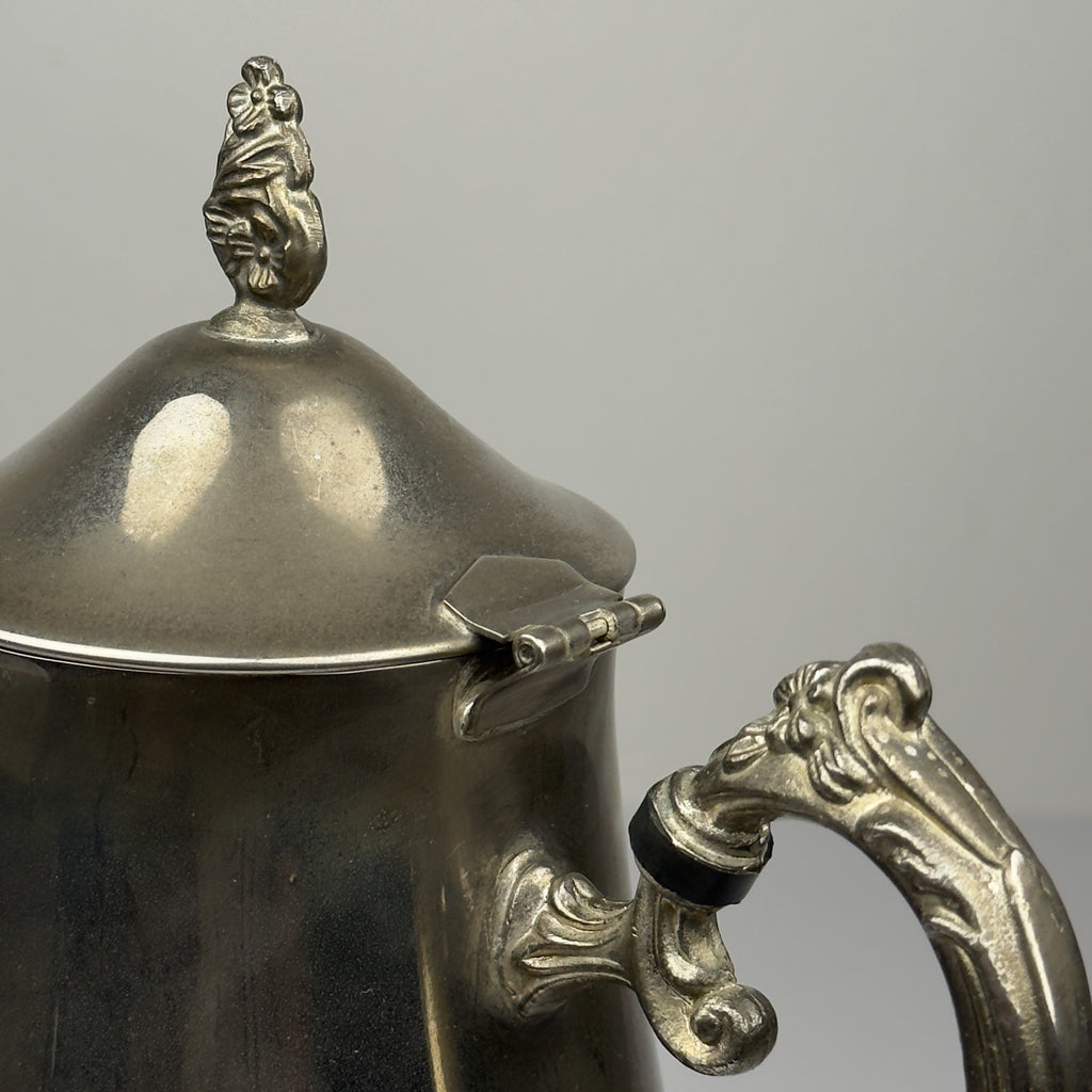 Vintage Metal Coffee or Tea Set of 3, Italy 1980s