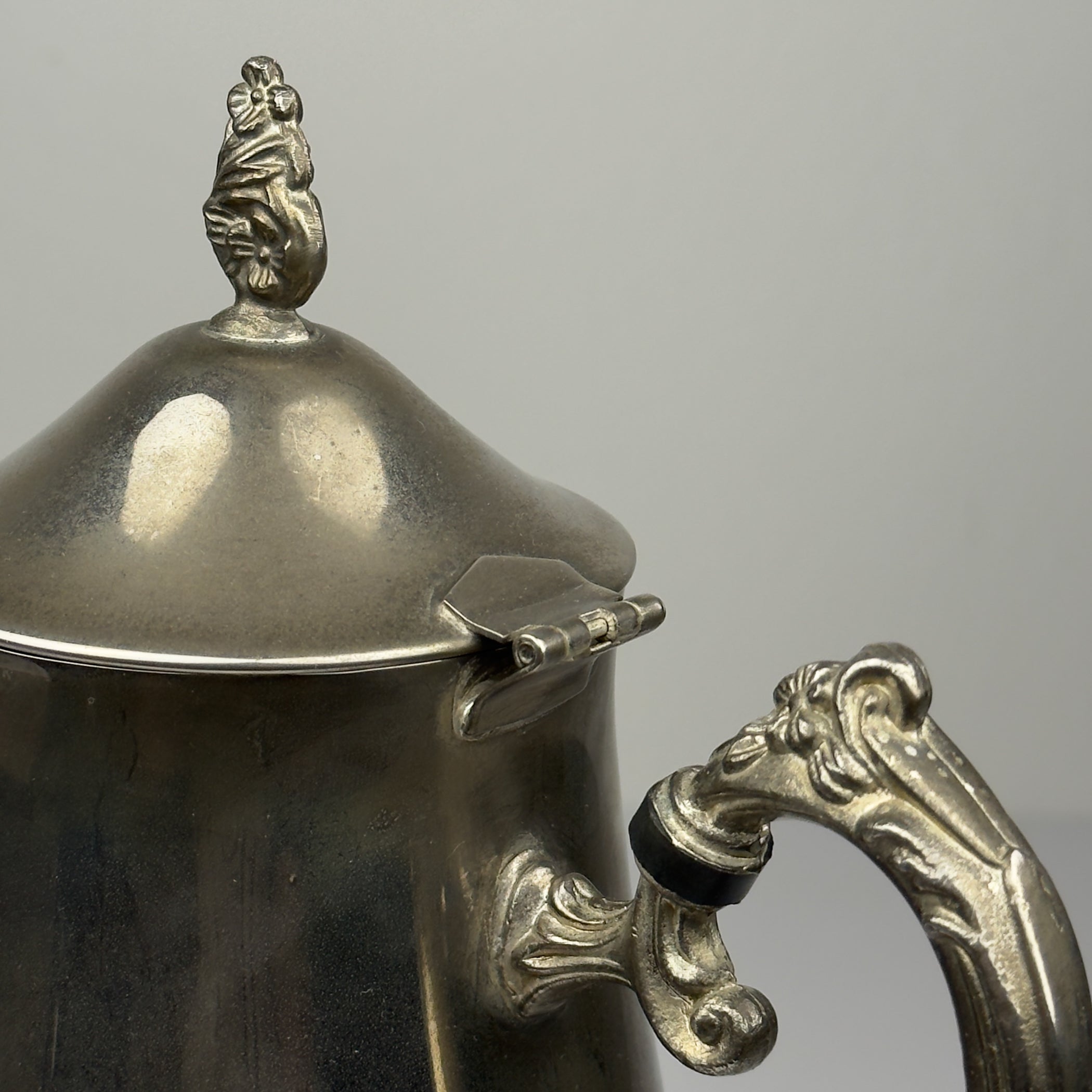 Vintage Metal Coffee or Tea Set of 3, Italy 1980s