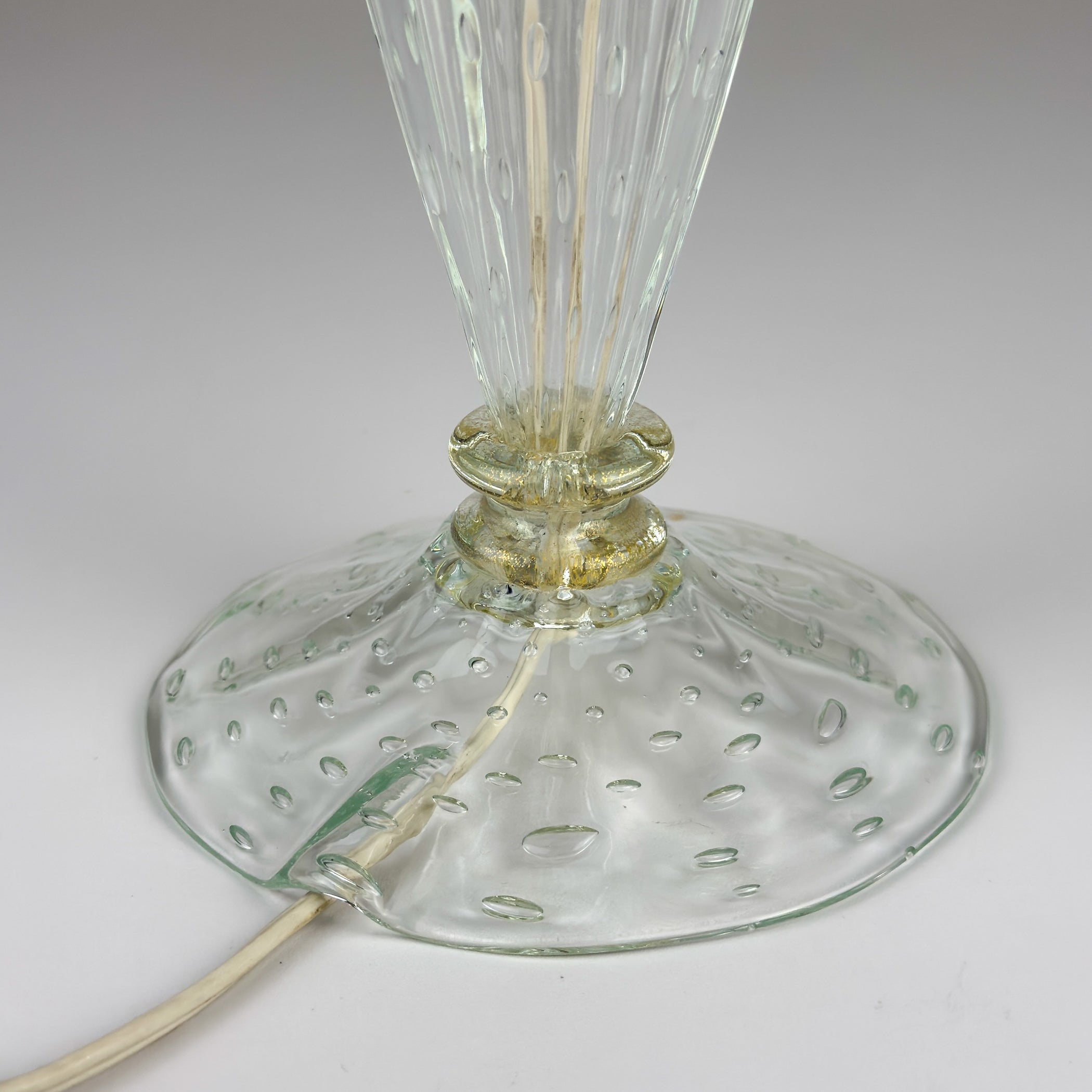 Original Murano glass table lamp by Barovier and Toso, Italy 1980s