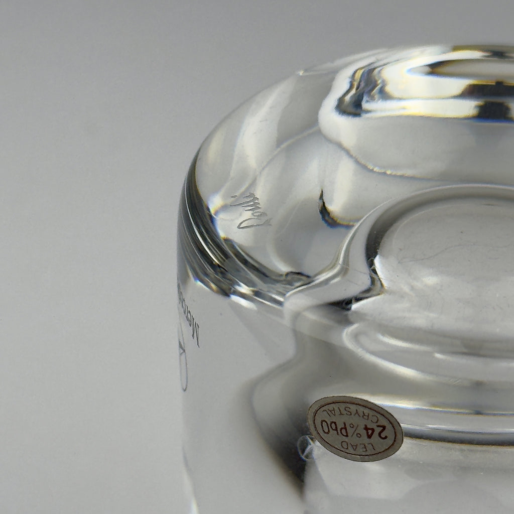 Mercedes-Benz Auto Rotonda Crystal Glass Vase by Il Giugno, 2003, Italian Design, 24% Lead Crystal