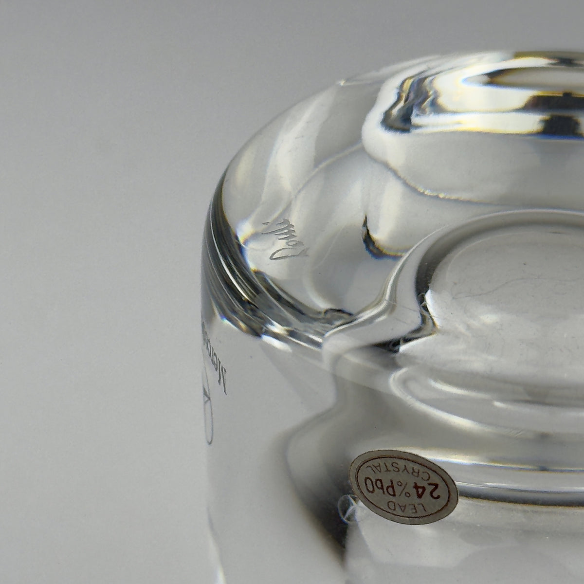Mercedes-Benz Auto Rotonda Crystal Glass Vase by Il Giugno, 2003, Italian Design, 24% Lead Crystal