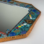 Mid-Century Murano Glass Mosaic Mirror by Zane Luigina "Fantasy Glass", Italy, 1990s