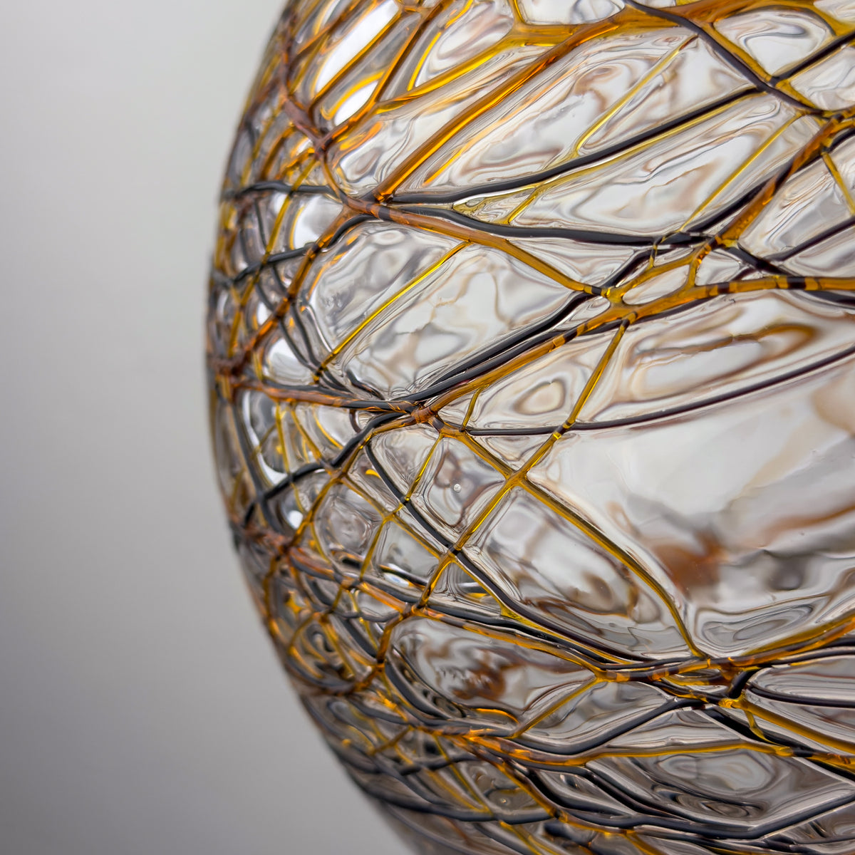 Vintage Murano sphere ball pendant lamp, Italy 1960s