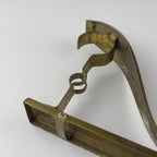 Antique Art Nouveau Brass Curtain Rod Brackets, Set of 4, Austria 1900s
