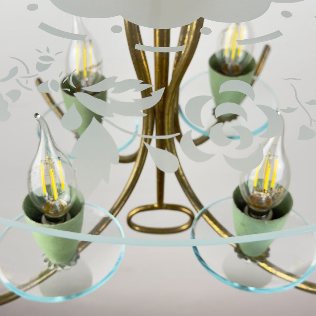 Vintage chandelier by Pietro Chiesa for Fontana Arte, Italy 1930s